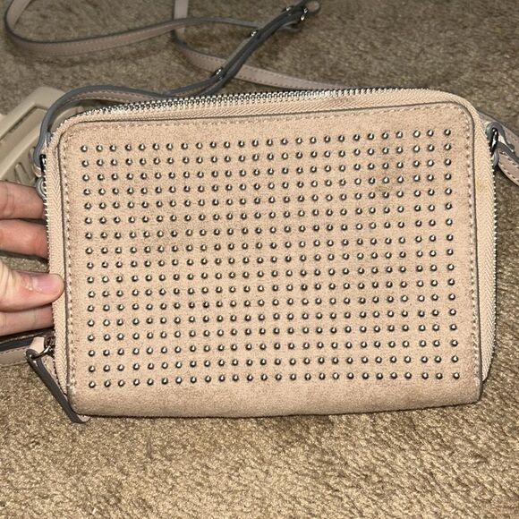 Nine West Prosper Mini Cameo Pink Triple Gusset Crossbody Handbag NEW $69 - Picture 3 of 7